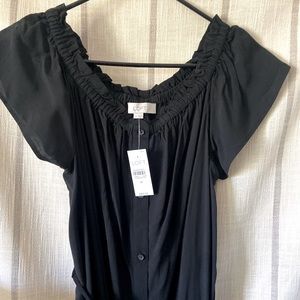 Loft Ruffle Tie Waist Dress